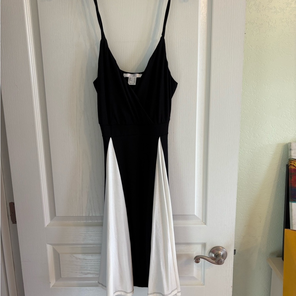 Elegant Black and White Dress